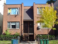 197 Logan Two storeys (with basement), with squared-off façade and central entrance